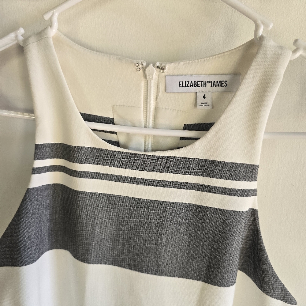 Elizabeth and James Magdalena Fit & Flare Racerback Sleeveless Striped Dress 4 - Picture 4 of 6